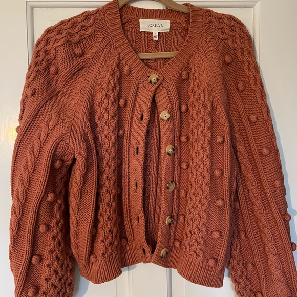 Women's Rust Cable Knit Sweater - Picture 1 of 2